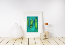 Load image into Gallery viewer, green-peas-fine-art-print-allison-luci-oil-painting-kitchen-decor