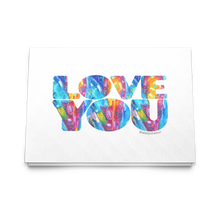 Load image into Gallery viewer, Love You Greeting Cards with Abstract Original Art -Set of 10, 30, 50