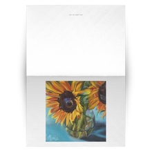 Load image into Gallery viewer, Sunflower Greeting Cards from Original Art; Set of 10, 30, 50