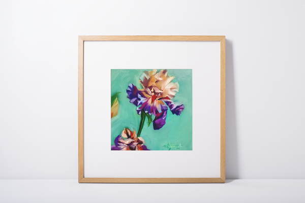 Discovered Treasure Iris Flower Giclee Paper Print Allison Luci Art