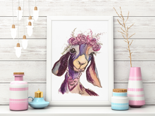 Load image into Gallery viewer, Sweet Pea Goat Love Art Print