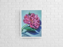 Load image into Gallery viewer, Miracles Blossom - Peony Oil Painting Print on Paper by Allison Luci
