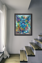 Load image into Gallery viewer, colorful bold bright modern art pig gallery wrapped canvas farm art allison luci arthurs acres animal sanctuary contemporary alla prima art