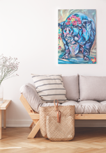 Load image into Gallery viewer, Frida Kahlo Inspired Pig Portrait on Gallery Wrapped CANVAS Print