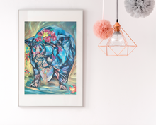 Load image into Gallery viewer, Frida Kahlo Inspired Pig Giclee Fine Art Paper Print