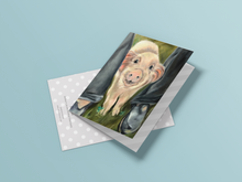 Load image into Gallery viewer, Baby Piglet (Max) 5 x 7 Folded Greeting Cards