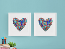 Load image into Gallery viewer, Never Too Much Love - Heart Art Print