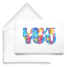 Load image into Gallery viewer, Love You Greeting Cards with Abstract Original Art -Set of 10, 30, 50