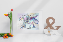 Load image into Gallery viewer, Born to Stand Out Elephant Art Print