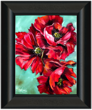 Load image into Gallery viewer, poppy flower hope remembrance peace oil painting print allison luci allie for the soul