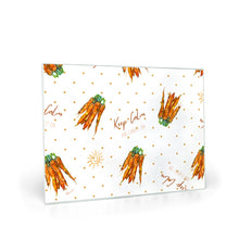 Load image into Gallery viewer, cutting board vegan art vegatable art carrots keep calm and carrot on oil painting allison luci artist kitchen chef gift cook chop