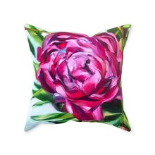 Load image into Gallery viewer, Peony Art - Friendship Blooms Throw Pillow 16" x 16"