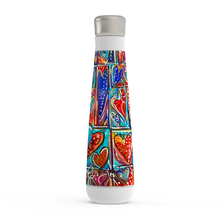 Load image into Gallery viewer, Colorful Heart Art Peristyle Water Bottle - Black or White
