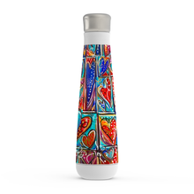Load image into Gallery viewer, Colorful Heart Art Peristyle Water Bottle - Black or White