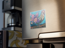 Load image into Gallery viewer, rooster art magnet allison luci painting flowers feathers