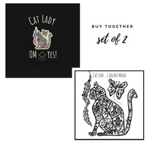 Load image into Gallery viewer, cat mom magnets spiritual crazy cat lady allie for the soul art namaste cat lovers