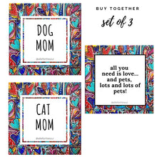 Load image into Gallery viewer, set of 3 magnets pet lover animal lovers dog mom cat mom love rainbow heart art allison luci allie for the soul