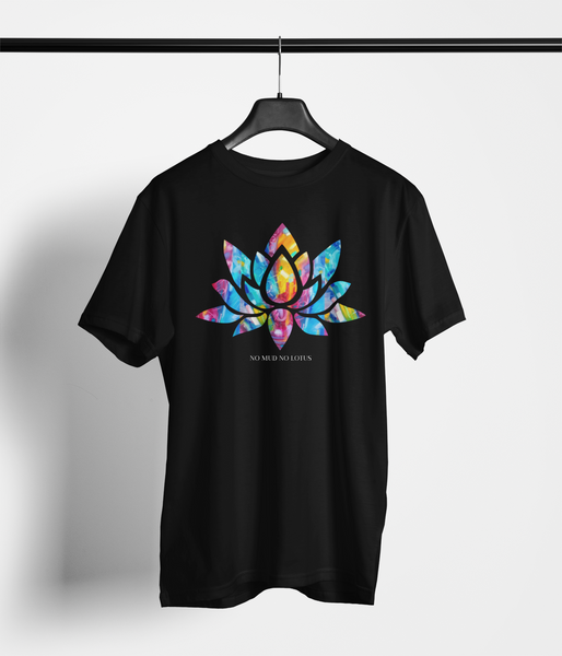 No Mud, No Lotus with Abstract Colorful Art T-Shirt -  3 Colors
