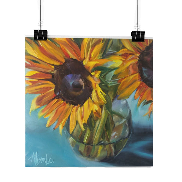 sunflower painting large gallery wrapped canvas print affordable art for home decor allison luci allie for the soul flowers bright illuminating yellow pantone color
