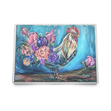 Load image into Gallery viewer, Floral Chicken Art Greeting Cards; Set of 10, 30, 50