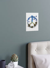 Load image into Gallery viewer, ukraine peace print poster sunflowers flag