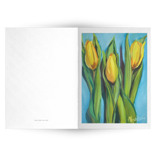 Load image into Gallery viewer, tulips greeting cards notecards set of 10 blank cards with envelopes with original art fro allison luci