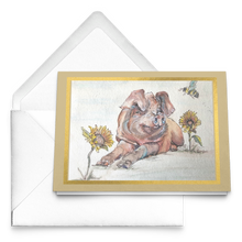 Load image into Gallery viewer, Jolene Pig Rescue Greeting Cards from Original Watercolor Painting; Set of 10, 30, 50