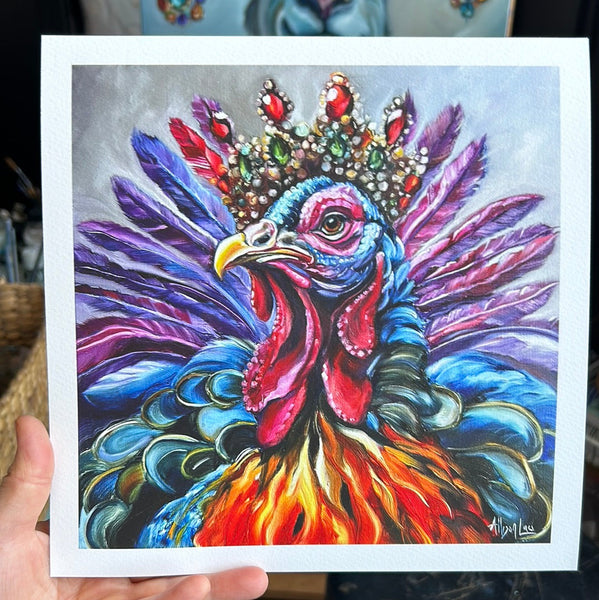 Jeweled Royal Turkey Art PAPER Giclee PRINT Unstoppable - Multiple Sizes