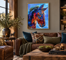 Load image into Gallery viewer, Portrait of Rescue Horse Dan Art PAPER or CANVAS PRINTS Multiple Sizes benefiting Anam Cara Sanctuary
