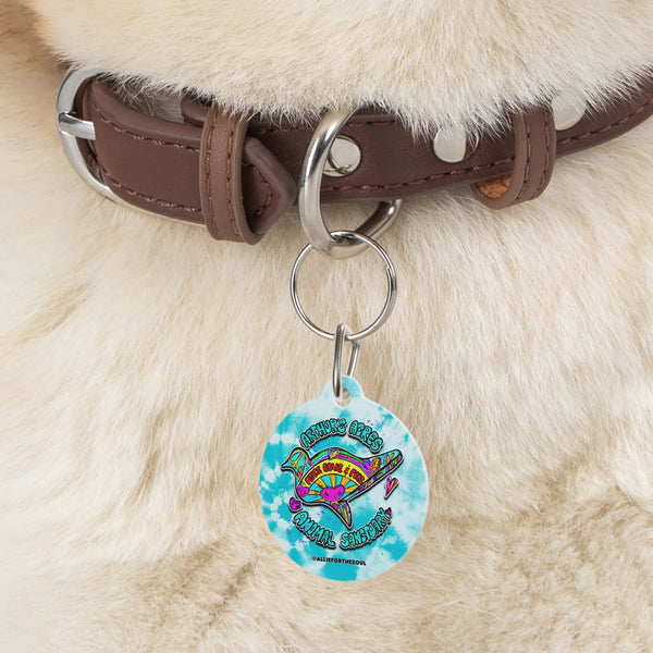 Peace Love and Pigs Pet Tag with Dove Design for Arthur's Acres