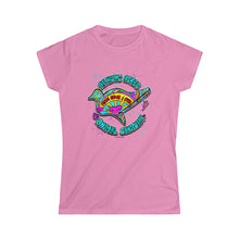 Load image into Gallery viewer, Peace Love and Pigs Women&#39;s Softstyle Tee with Dove Design for Arthur&#39;s Acres 5 COLORS
