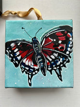 Load image into Gallery viewer, Holiday Butterfly 4x4 Painted Ornament
