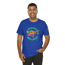 Load image into Gallery viewer, Peace Lve and Pigs Unisex Tee Shirt - SLEEVE Printing with Dove Design for Arthur&#39;s Acres - 7 COLORS / XS - 5XL
