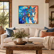 Load image into Gallery viewer, Harvest Moon Horse Art PAPER or Canvas PRINTS Multiple Sizes
