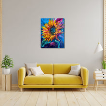 Load image into Gallery viewer, Bright Aura Sunflower Art Original Oil Painting Large 16” x 20”
