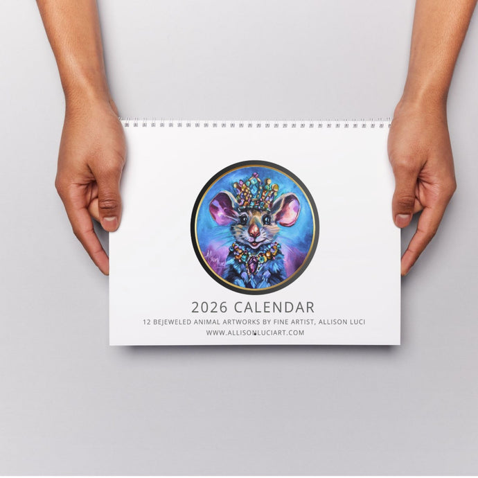 2026 Bejeweled Animal Artworks Calendar Allison Luci
