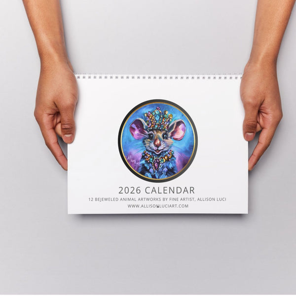 2026 Bejeweled Animal Artworks Calendar Allison Luci
