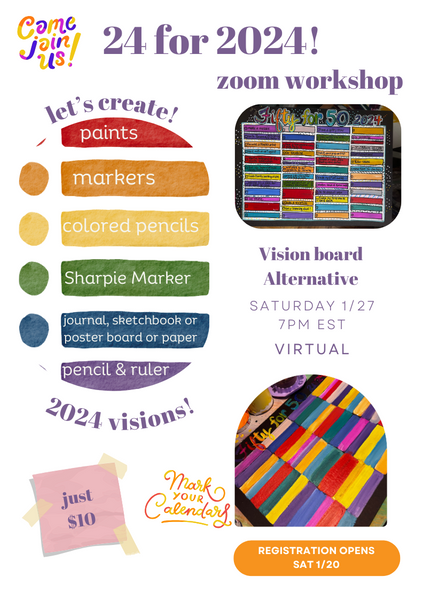 24 for 2024 Vision Board - Make Your Own Happy Paint Along 1/27/24