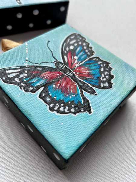 Holiday Butterfly 4x4 Painted Ornament