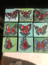 Load image into Gallery viewer, Holiday Butterfly 4x4 Painted Ornament
