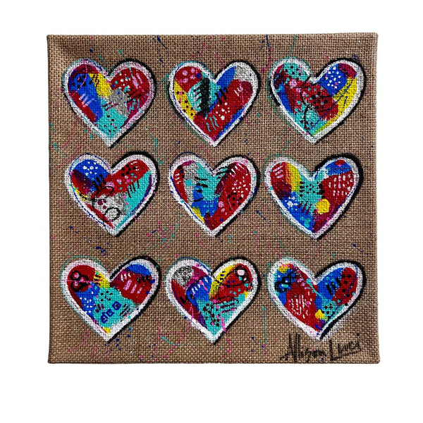 KEY TO MY HEART PIG COLORFUL Hearts 12