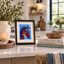 Load image into Gallery viewer, Portrait of Rescue Horse Dan Art PAPER or CANVAS PRINTS Multiple Sizes benefiting Anam Cara Sanctuary
