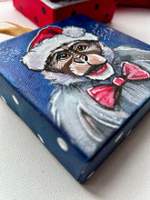 Load image into Gallery viewer, Santa Monkey 4x4 Painted Ornament
