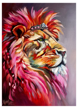 Load image into Gallery viewer, Everywhere the Light Touches is Our Kingdom Lion Original Oil Painting 16” x 20”
