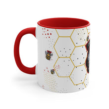 Load image into Gallery viewer, Oh Christmas Bee Christmas with Red Accent Coffee Mug, 11oz
