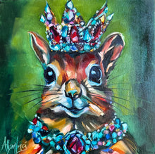 Load image into Gallery viewer, BeJeweled RoyalSquirrel Art PAPER Giclee PRINT Multiple Sizes
