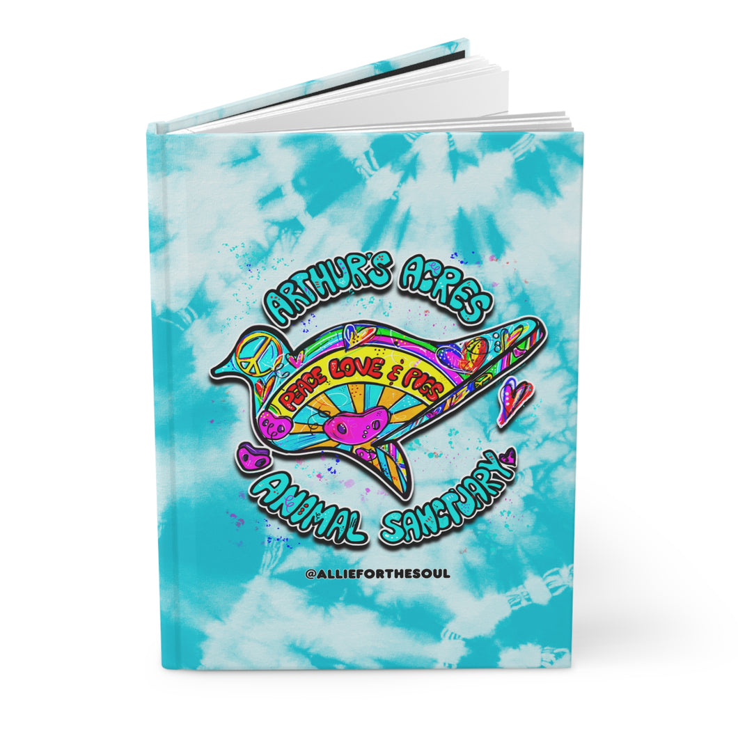 NEW Peace Love and Pigs Hardcover Journal with Dove Design for Arthur's Acres