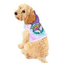 Load image into Gallery viewer, Peace Love and Pigs Tie Dye Pet Hoodie with Dove Design for Arthur&#39;s Acres - 5 SIZES
