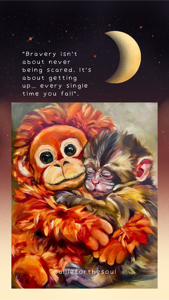 Punch, the Monkey Stickers Bravery & Resilience Free Shipping