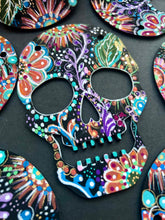 Load image into Gallery viewer, Colorful Calaveras Halloween Boho Art - Skull Decoration
